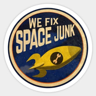 We Fix Space Junk Logo (round) Sticker